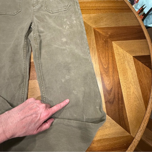 Faherty Olive Green Patch Pocket Boot Cut pants FLAWED - Picture 6 of 14